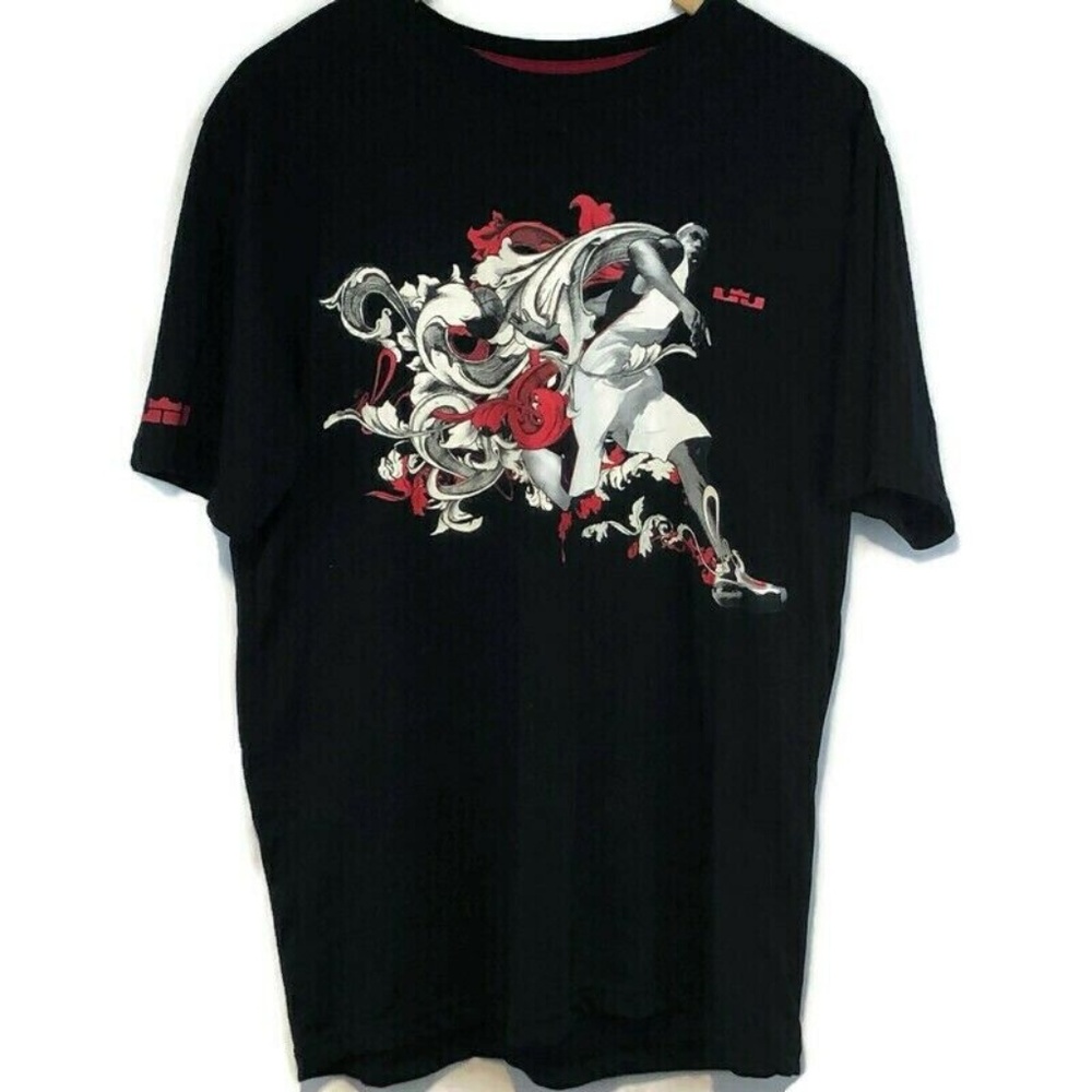 LeBron James  Black Large Tee NiKe Dri-Fit